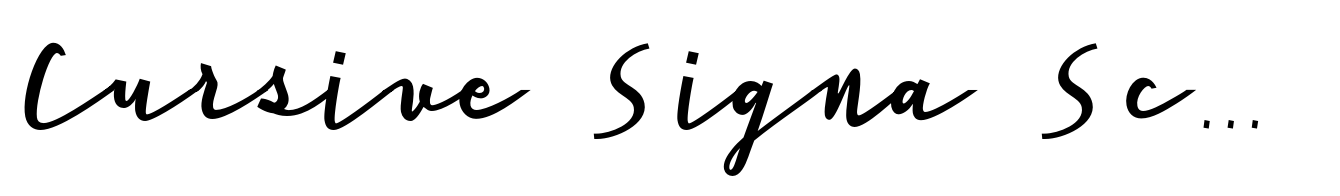 Cursive Signa Script Extra Bold Oblique